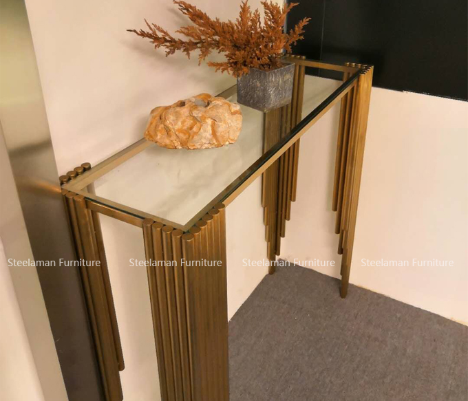 Stainless steel console table G025-Steelaman Furniture