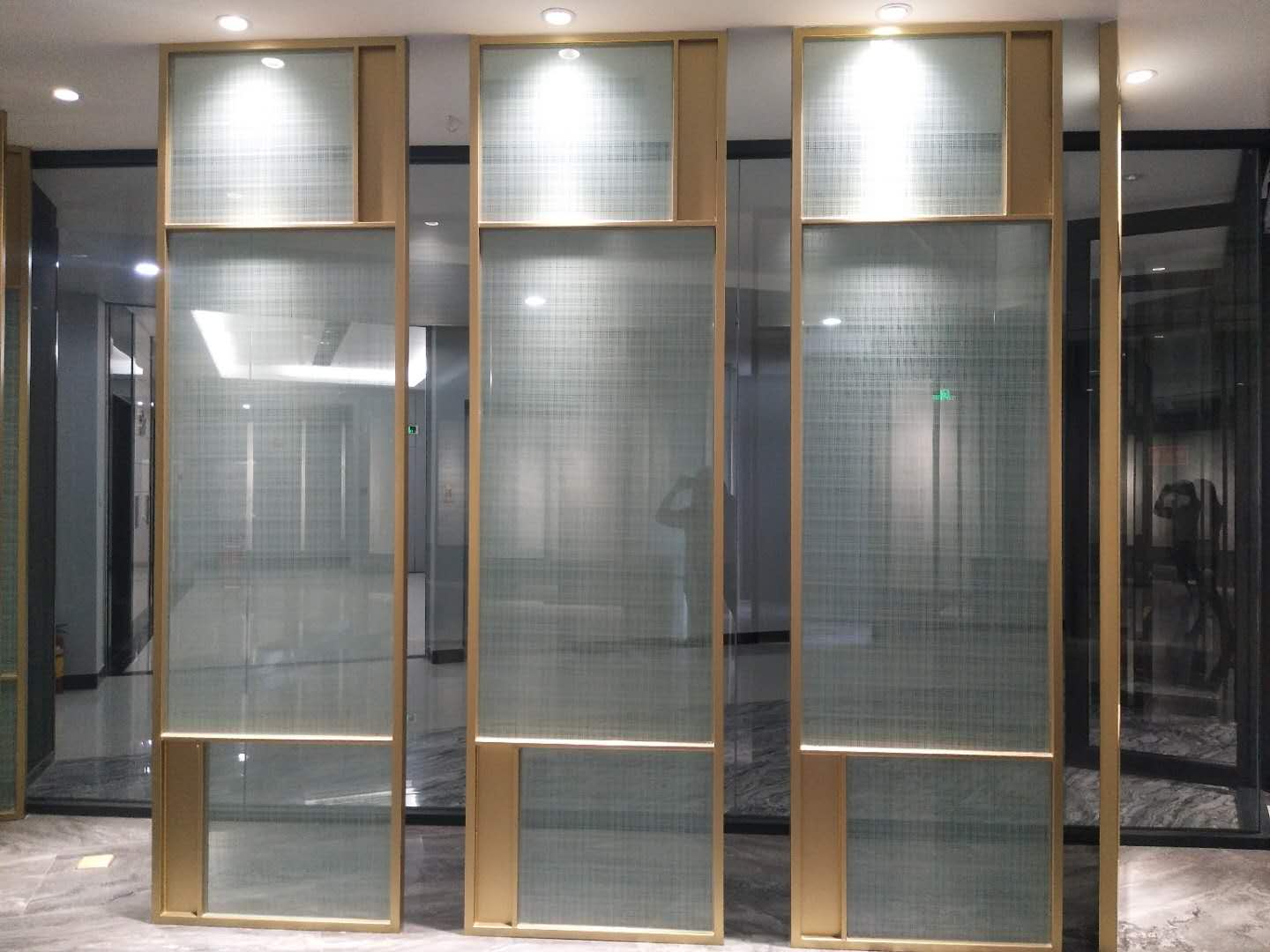 glass and metal room dividers