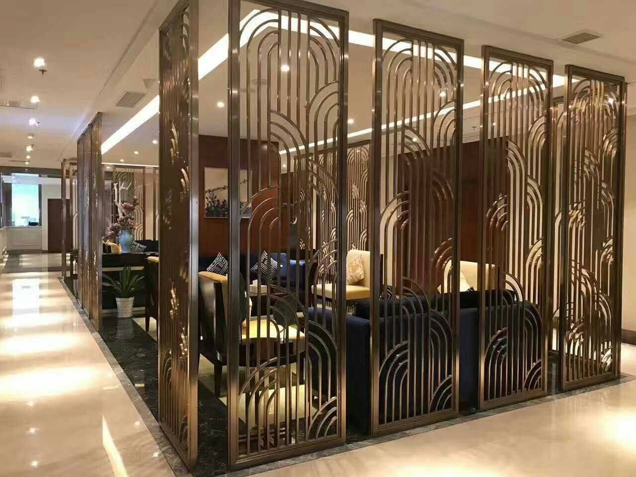 decorative stainless steel metal wall partition room dividers