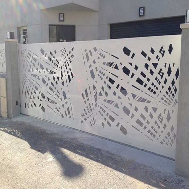 Aluminium Cnc Laser Cut Partition Panel Outdoor Indoor Metal screen For Curtain Wall or Fence With art Pattern