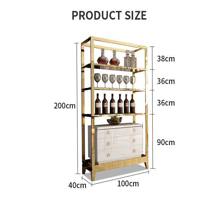 Brass metal display stand display cabinet