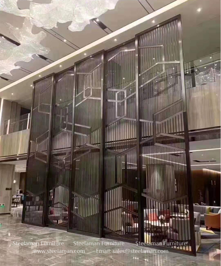 Hotel project metal screen wall decoration room divider