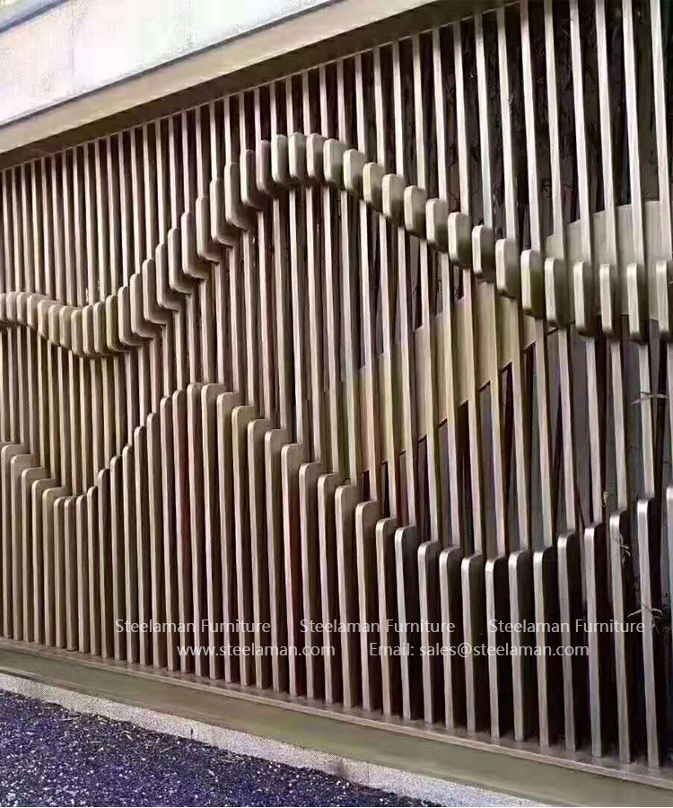 Metal decor screen wall