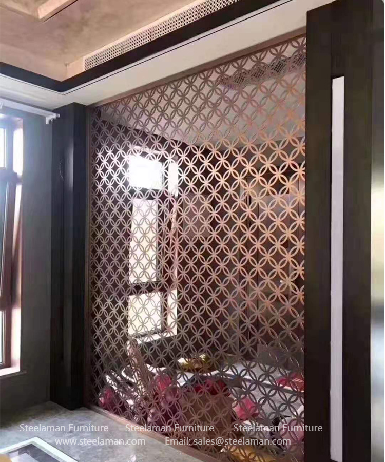 Designed Laser Cut Decorative metal screen room divider