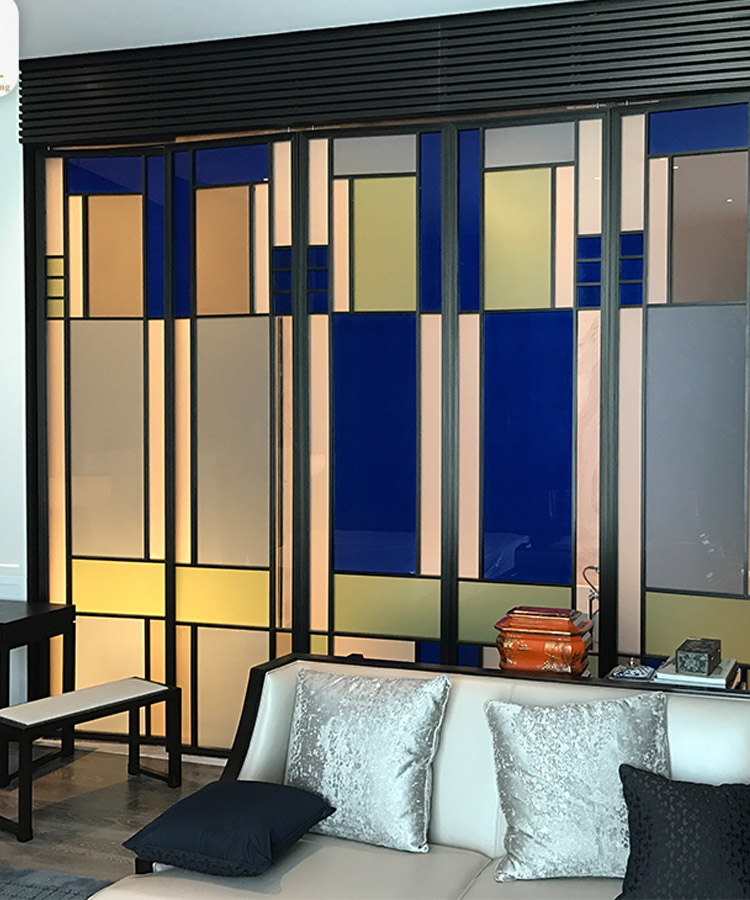 blue patchwork metal wall decorated board sus 304 316 waterproof wall boards stainless hotel fireproof decorative wall panel