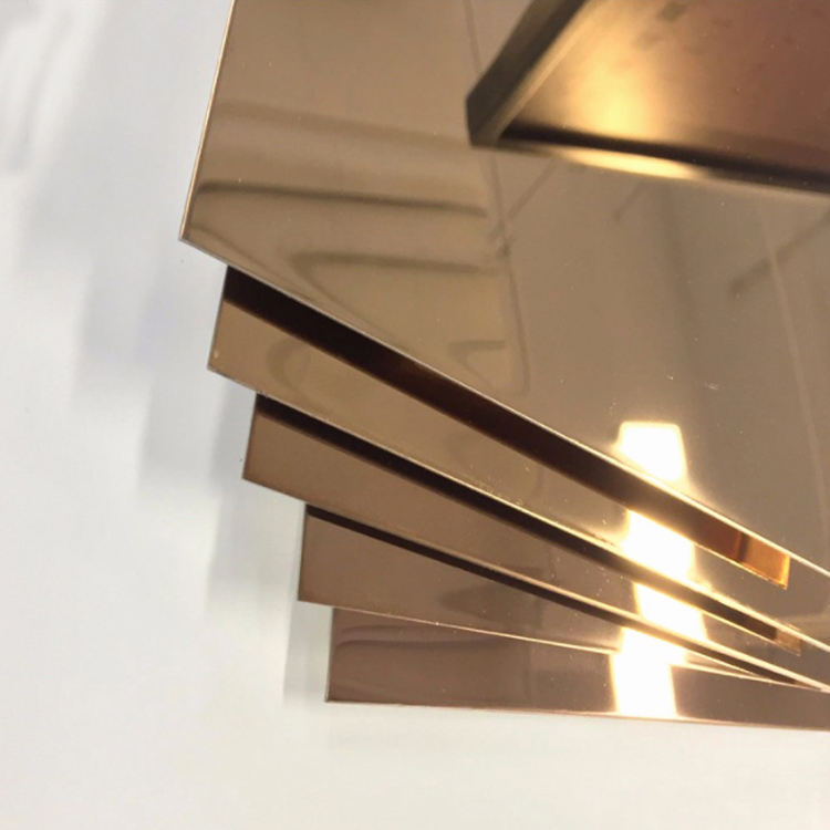Golden Mirror Finish Titanium Gold Color Coated Stainless Steel Sheet
