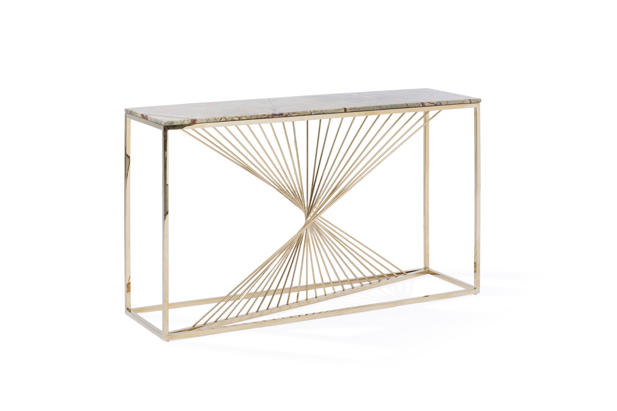 Bespoke gold stainless steel console table